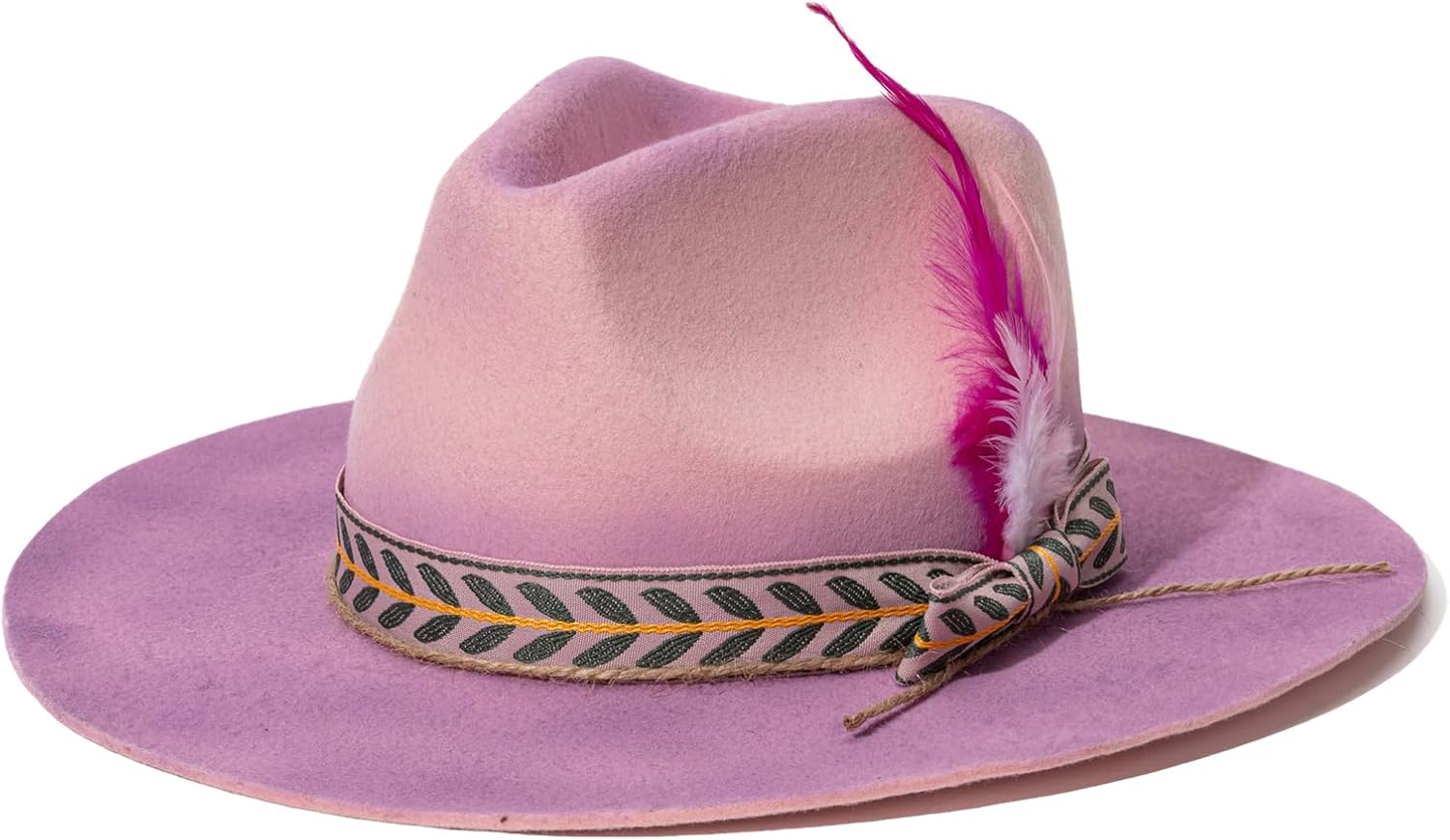 Wool Homburg Headgear Wool Fedoras Hat Top Classical Porkpie for Boy Men Theme Party Photo Props Feathered Decorated Hat