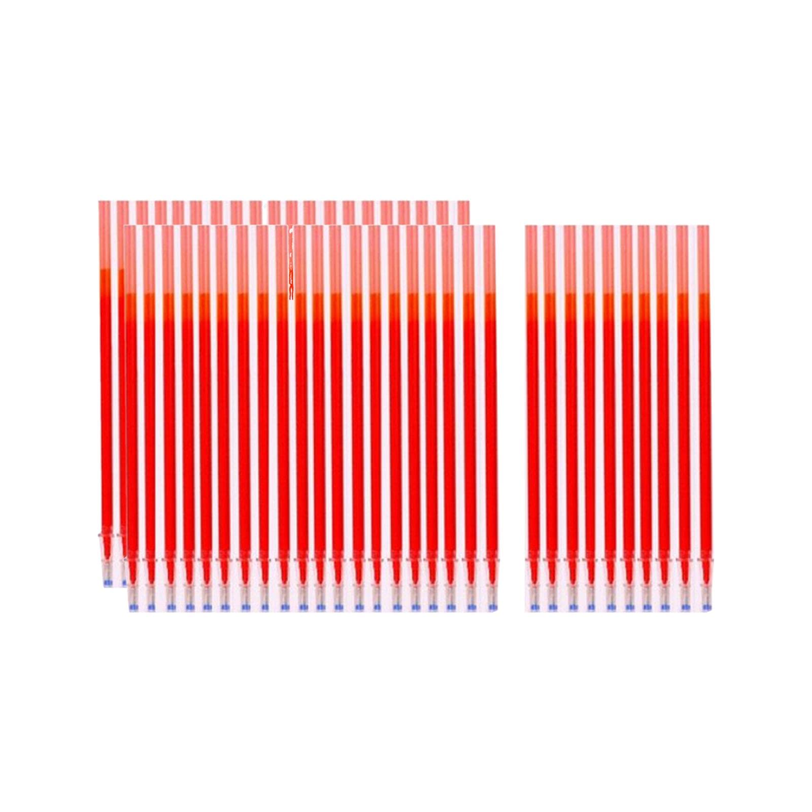 Juego de 10 recambios de bolígrafo borrables con calor para costura, 50 unidades, color rojo