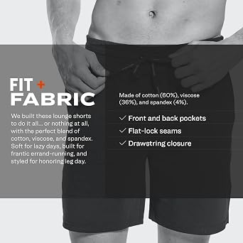 Pair of Thieves Men Off Duty Lounge Wear | Shorts for Men | Stretchy, Lightweight Cotton Blend | Drawstring Waist, Pockets