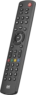 One For All Contour 4 universal remote control TV - control of 4 devices - TV/ Smart TV set top box DVD Blu-ray and audio devices - guaranteed to work with all manufacturer brands - URC1240, Black