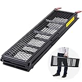 iimono117 ラダーレール 折りたたみ コンパクト (長さ207×幅28cm) 耐荷重360kg 取っ手付き 滑りにくい ブリッジ スロープ 歩み板 バギー バイク 農機具 二つ折り