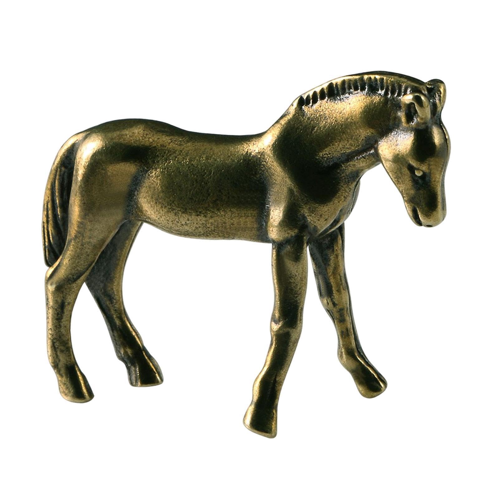 ALCXAZS Small Desktop Horse Ornament Figurine Office Unique Durable Exquisite Craftsmanship Conversation Starter Hotel Bedroom Decor Decoration Collection