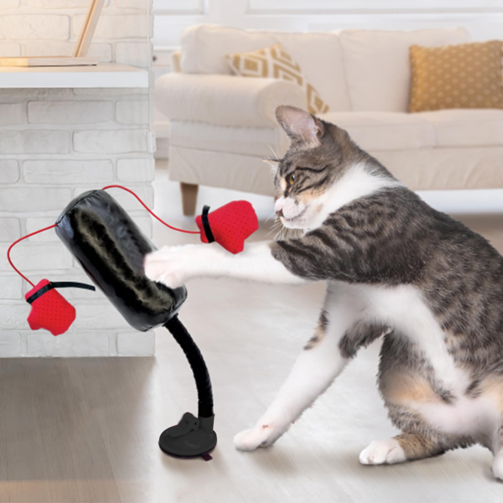 Sac de Frappe pour Chat, 14 x 29 cm Ca-TS Boxing Ba-GS Toy, Ca-t Punch Ba-g, C-at Jouet d'exercice, créatifs pour Chaton, sûrs, Jouet d'exercice interactif pour Animaux de