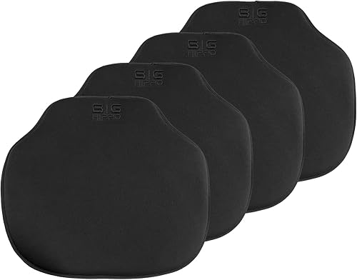 Big Hippo Cojines de silla de espuma viscoelástica para sillas de comedor antideslizantes para cocina comedor cojín de asiento con lazos cojín de