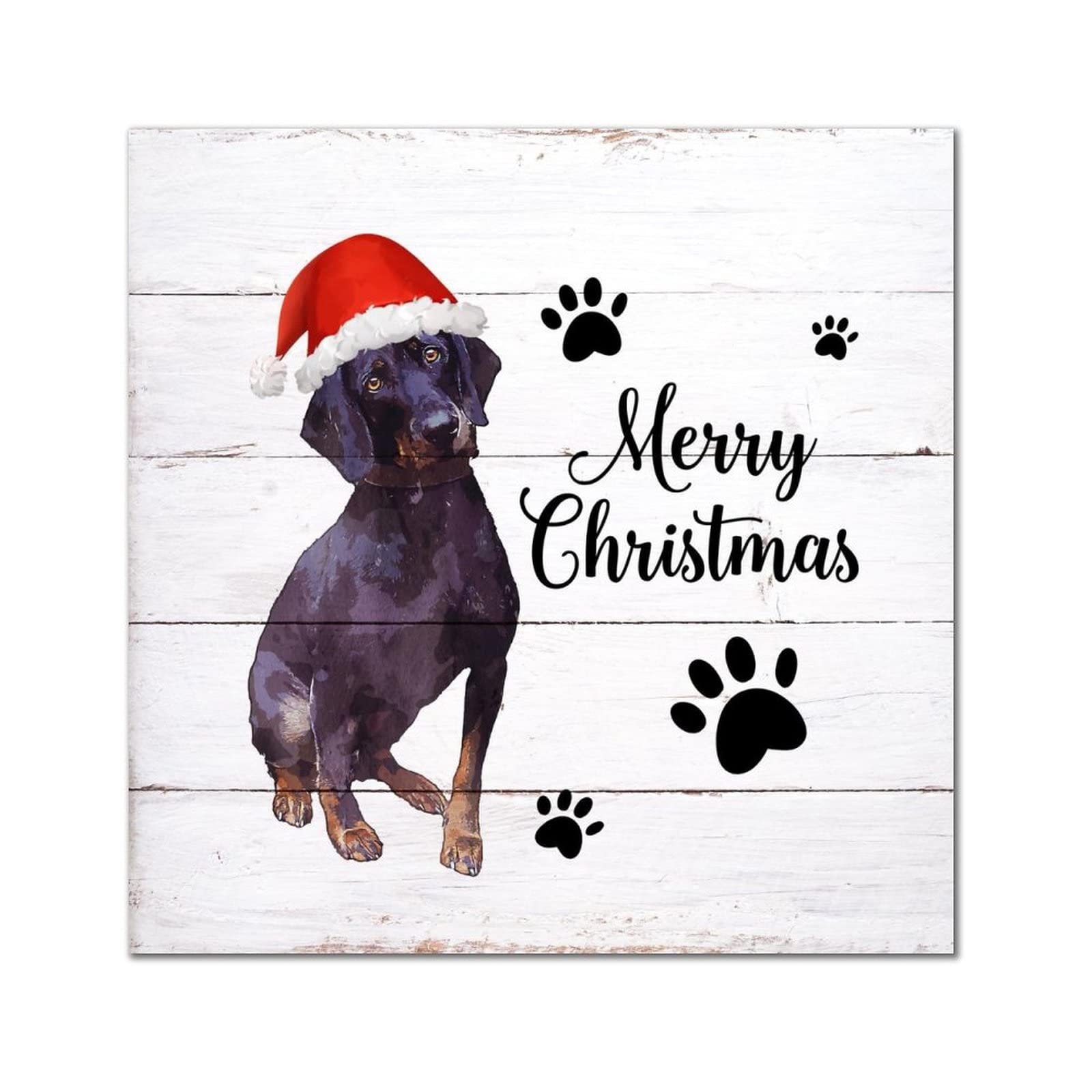 Panneau en bois Cocker Anglais Merry Christmas célébrant l'amour de nos compagnons