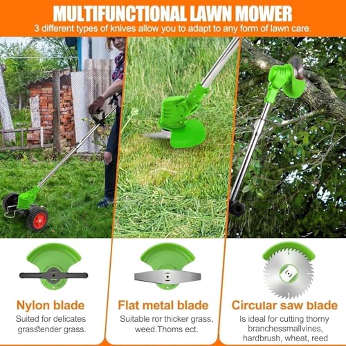 image for Tucssarg Cordless Weed Wacker Electric Weed Wacker Battery Powered wit