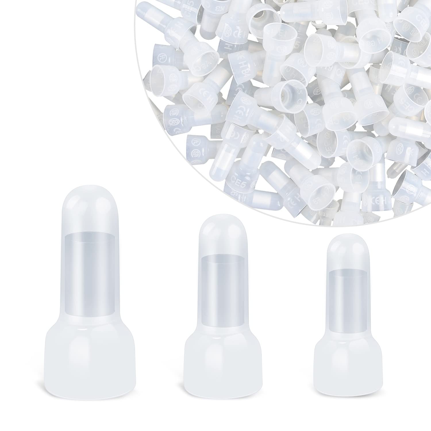 Nilight 300PCS Nylon Closed End Crimp Cap Electrical Terminal