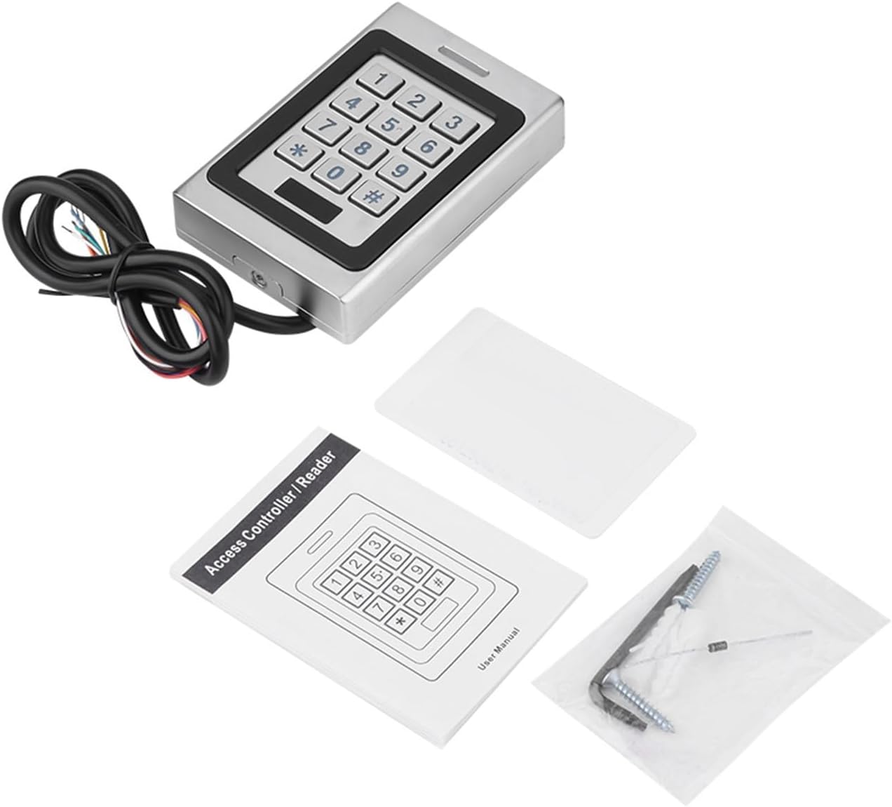 IP67 Access Controller, Multi Format Card Reader, 3000 User Capacity, Intelligent Keyboard Lights, Anti Case, for Home Office Security