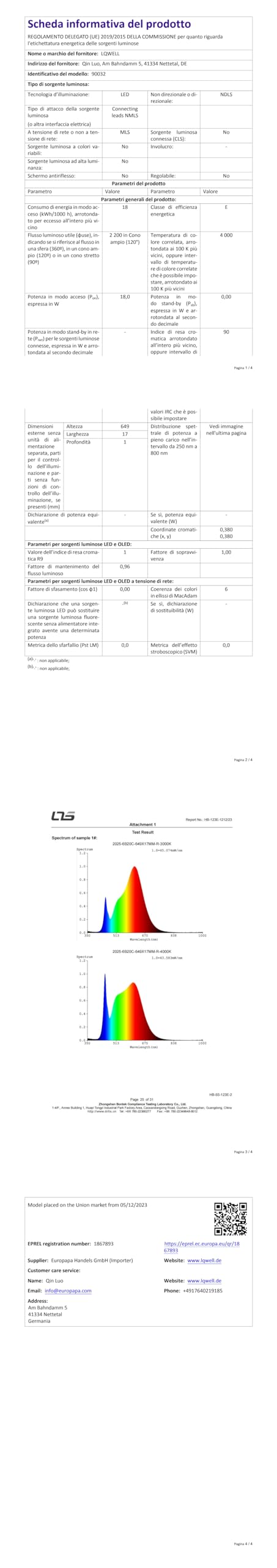 LQWELL® Lampa Sufitowa LED, Wodoodporna Lampa Łazienkowa IP44 Okrągła Płaska 18W 4000K 1980lm Cienka Do Salonu Łazienka Sypialnia Kuchnia Piwnica Biuro, 220 * 24mm