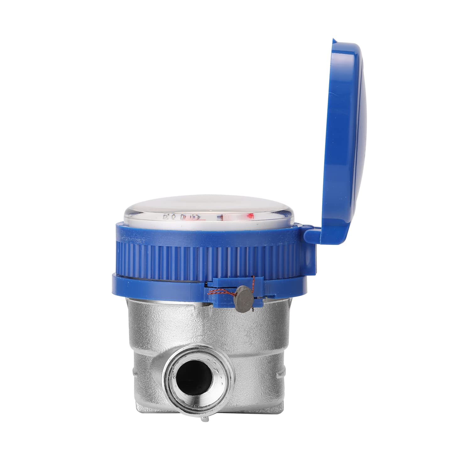 Weytoll Compteur d'eau froide 15 mm 1/2" pour usage domestique, mesures en mètre cube, type de rotor mécanique, eau froide, affichage numérique et analogique combiné
