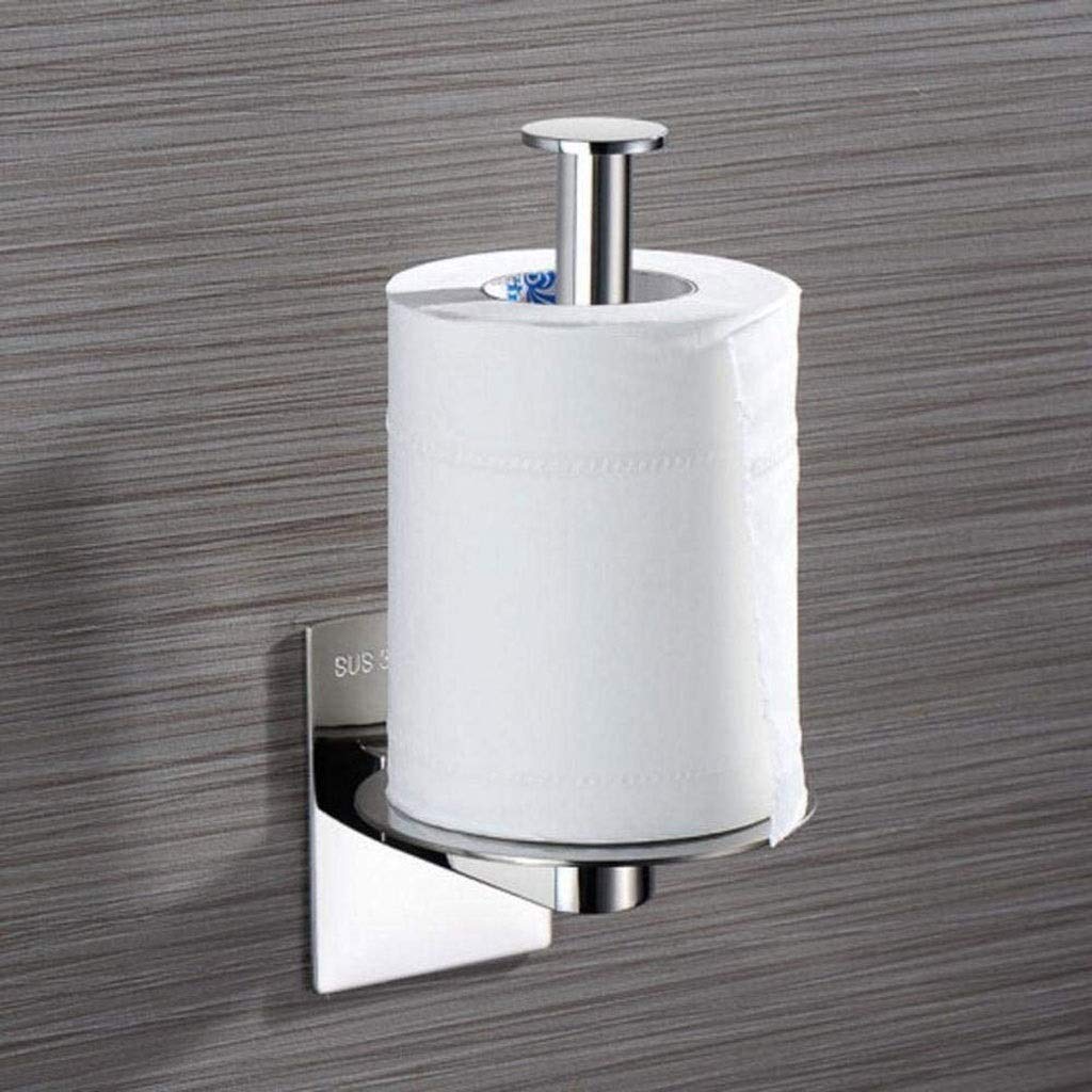 Supporto di Carta igienica, Porta Rotolo di Carta in Acciaio Inox Verticale portasciugamani Bagno Rack for Bobine di Carta
