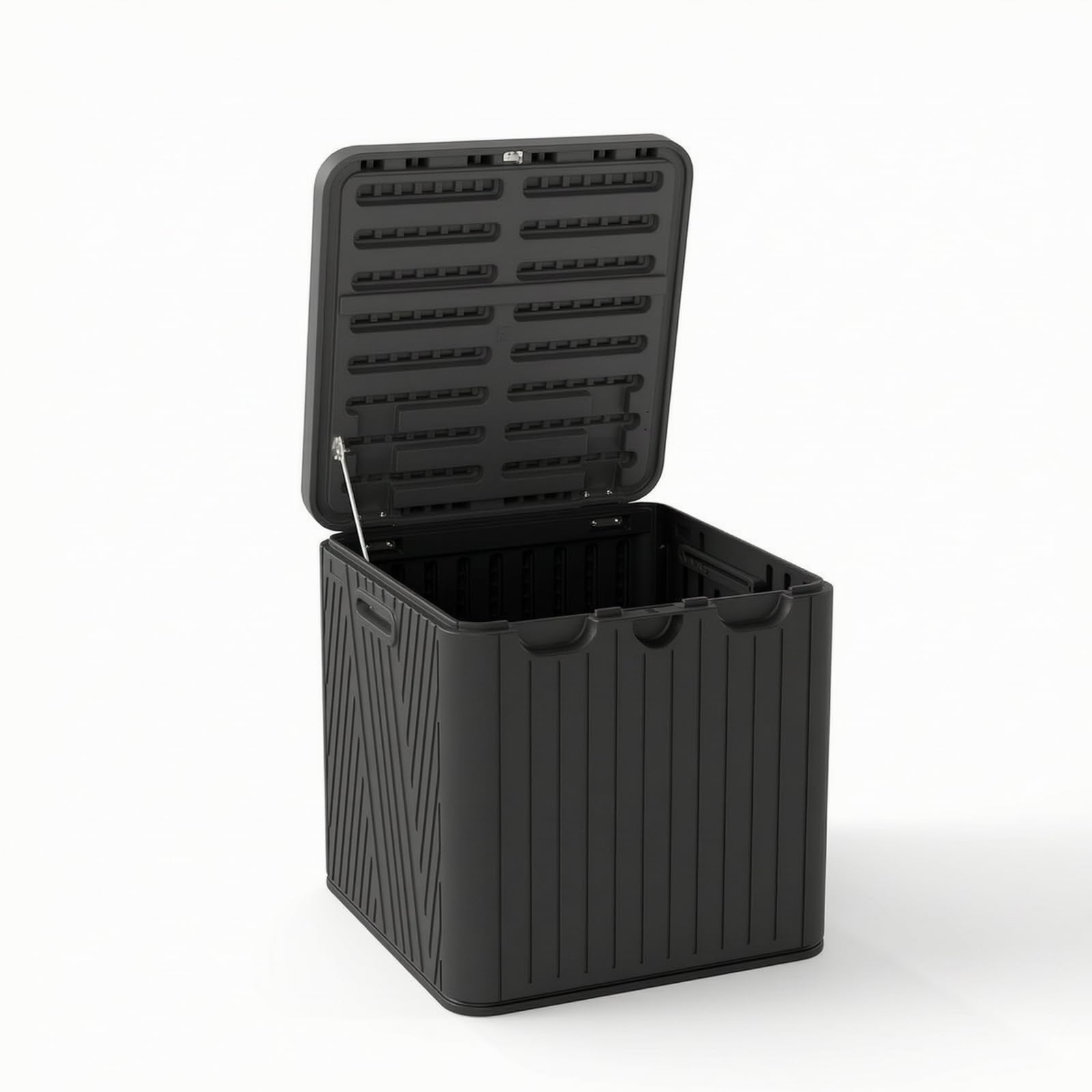 Colcolo HDPE Aufbewahrungskiste für Den Außenbereich mit Scharnierdeckel für Kissen Gartengeräte Pool Zubehör Langlebiger Lagerbehälter mit Eingebauten Griffen für Terrasse Balkon