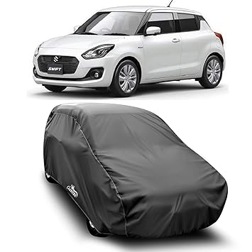 DREAM STORE - Water Resistant - dust Proof - car Body Cover for Maruti Suzuki Swift LXI car Cover - Water Resistant UV Proof - car Body Cover (Grey Without Mirror)