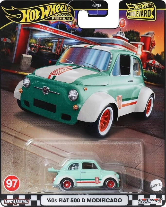 Hot Wheels Boulevard 60s Fiat D Modificado Teal, 1:64 Scale Diecast Car