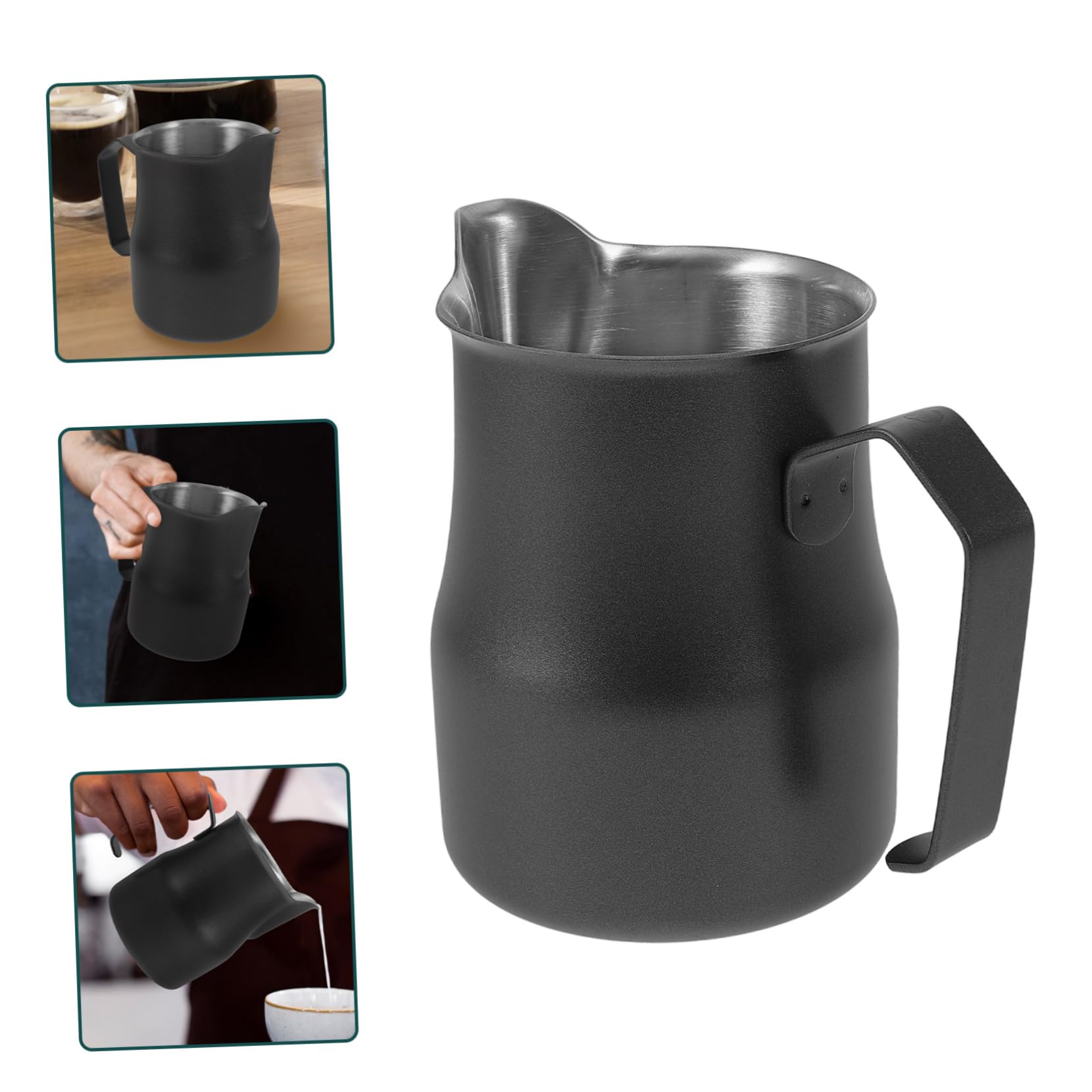 OSALADI 5piezas Cafetera Inoxidable Para Espumar Leche Jarra Pequeña Para Café Para Lattes y Cappuccinos Cafeterías