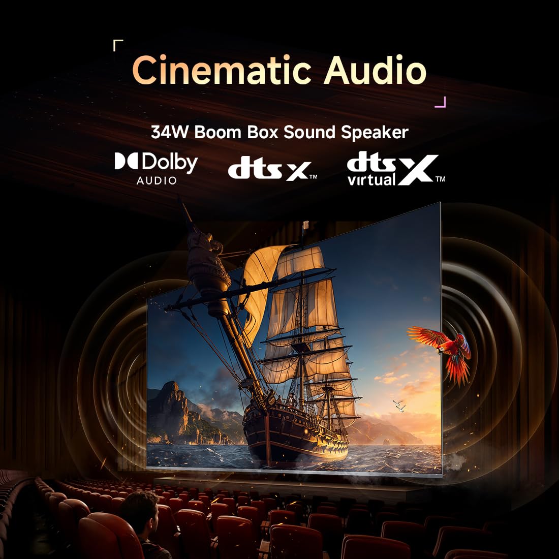Xiaomi (189 cm) 75 inch Smartchoice X Pro 4K QLED | Dolby Vision & HDR10+| 34W Boom Box Speakers| 120Hz Game Booster| Gemini AI| TV | L75MB-APIN — Amazon image 20