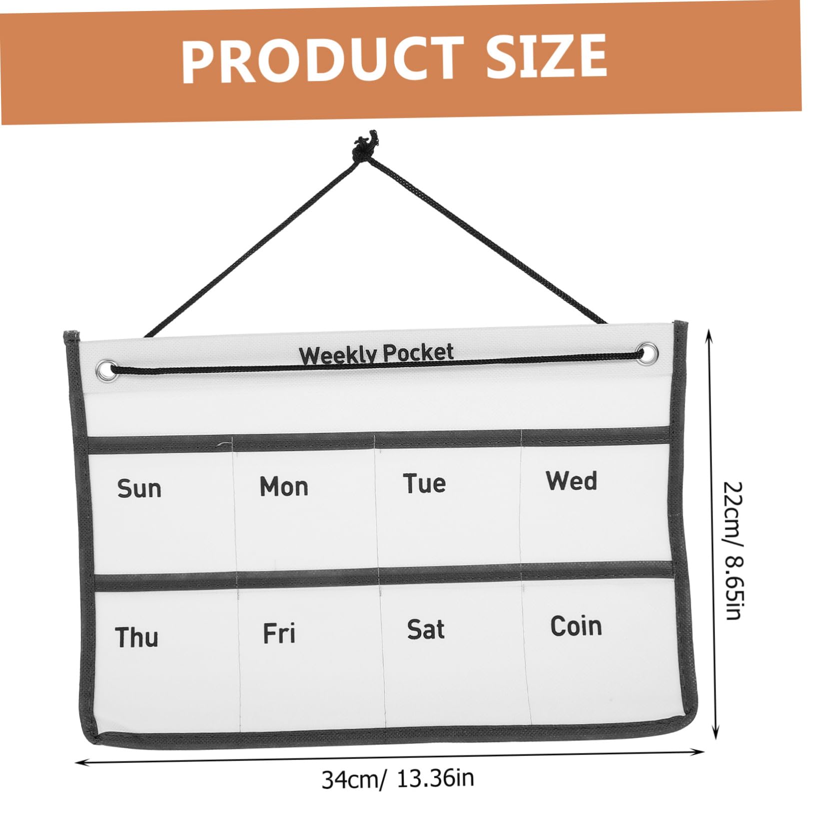 Cabilock Wall Hanging Calendar Pocket Lightweight Non Woven Storage Bag for Items Organizer for Home Office Use Easy to Install Tidy Up Your Space