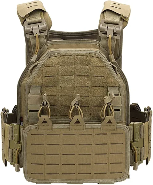 PIKEON Tactical Vest for Men Quick Release Adjustable Airsoft Vest Laser-Cutting Modular Lightweight Vest