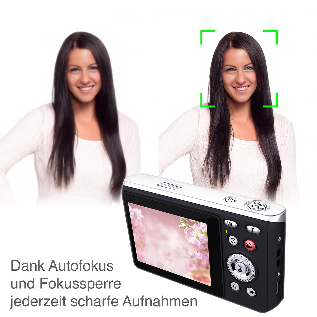 Somikon Fotocamera Digitale Compatta ZX8903 64 MP 5K Autofocus Zoom Digitale 16x