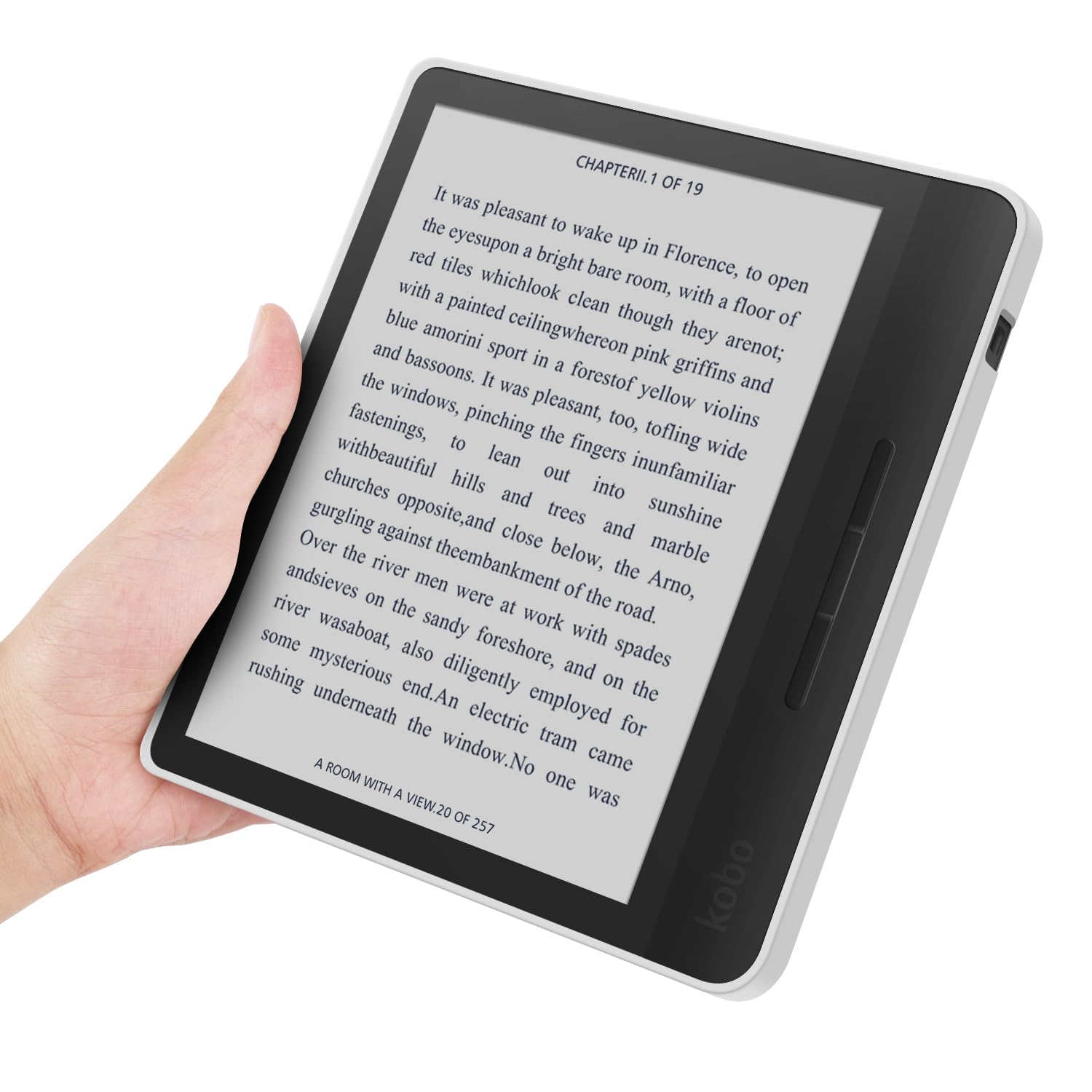 Split Folio Detachable Protective Case for 7" Kobo Libra Colour 2024 Released, Ultra Clear Transparent Back Cover Light Shell, Auto Sleep and Wake, White — view 6