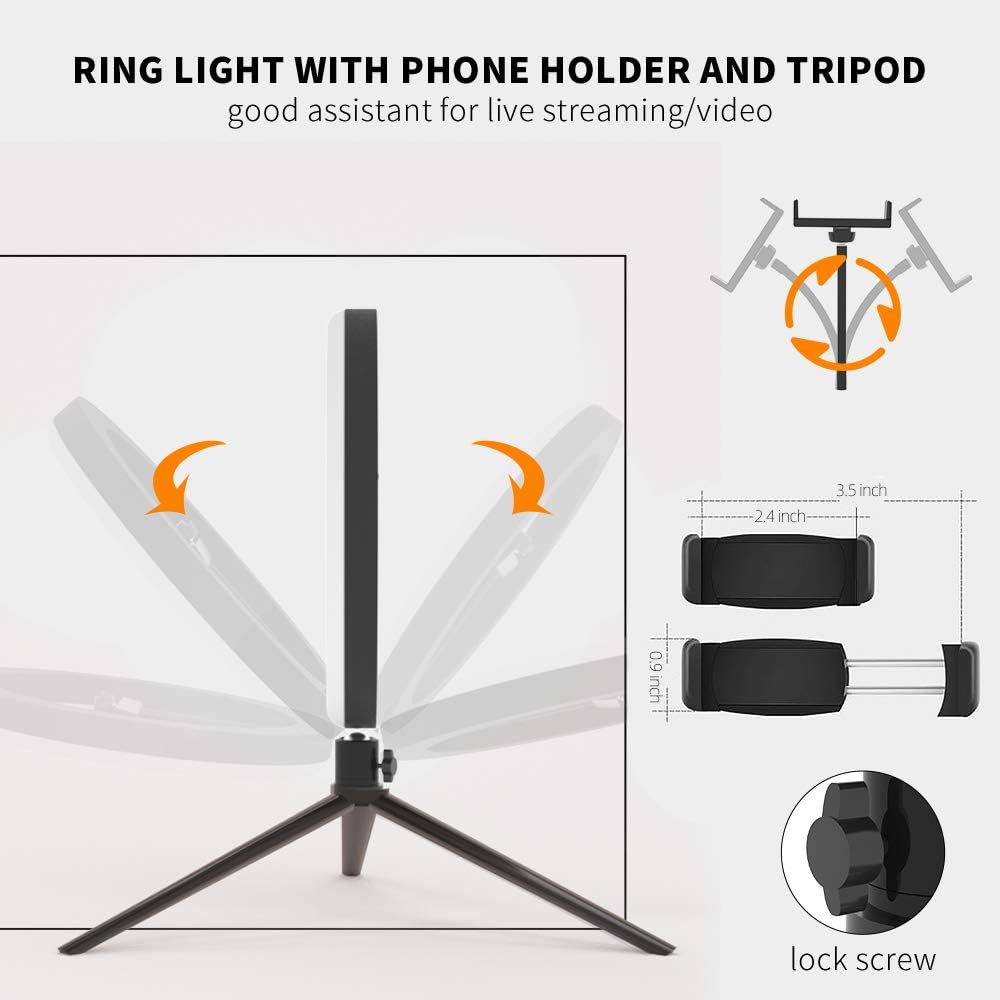 Best Deal Cheap 🛒 Selfie Ring Light, 10”RGB Ring Light with Tripod Stand and Phone Holder, Remote & App Controlled, Music Sync Ring Light for Live Stream/Makeup/You Tube/Video/Photography Fit for iPhone Android