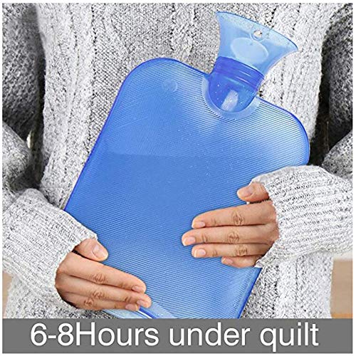 Shpehp Rubber Hot Water Bottle 2L Hot Water Bottle With Plush Cloth Cover Natural High-Grade Large Hot Water Bottle Quickly Relieve Pain - Winter Gift-S #TOP2