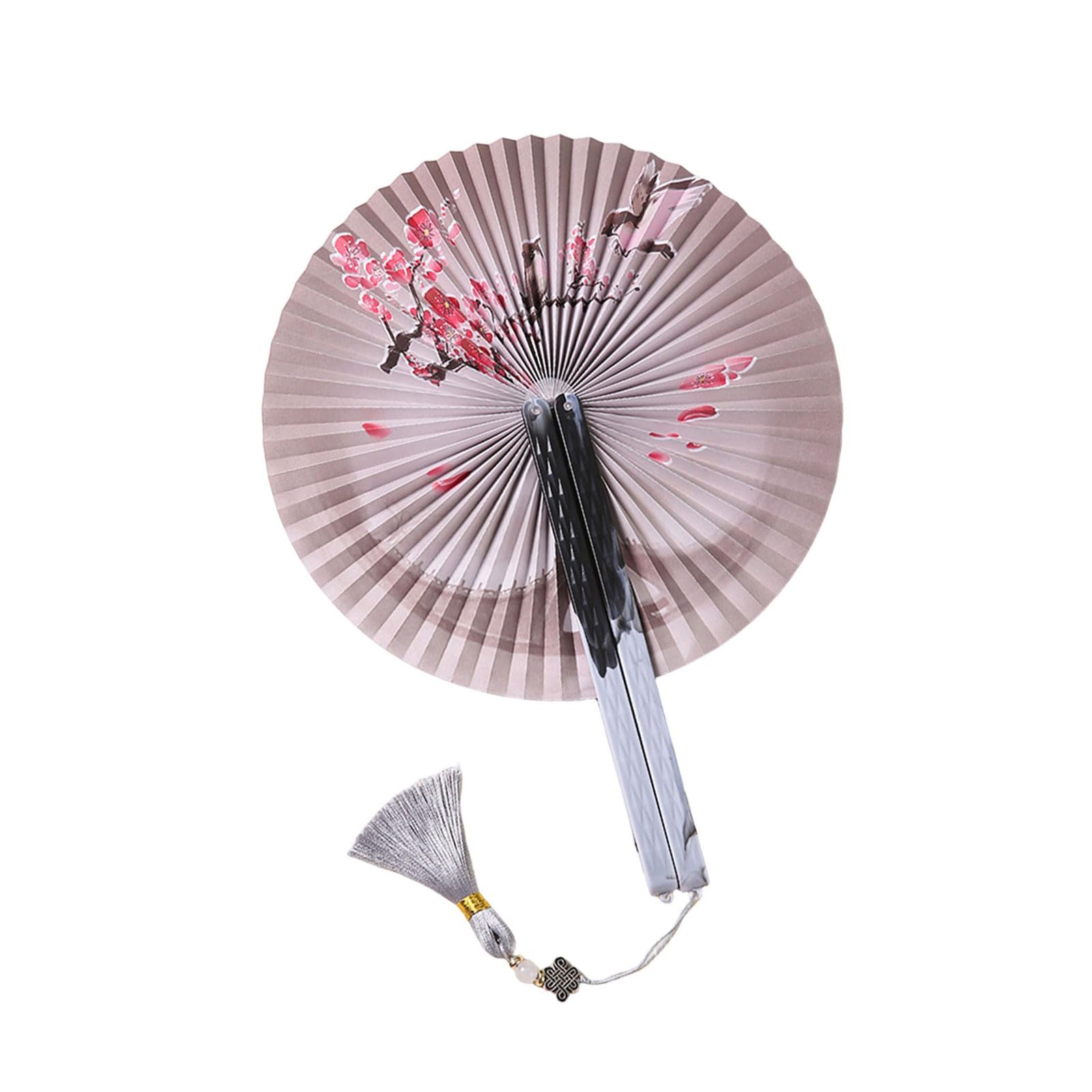 our fave Foldable Handheld Round Designs for Indoor and Outdoor Event Travel and Home Decors Plastic+Paper Folding Fan