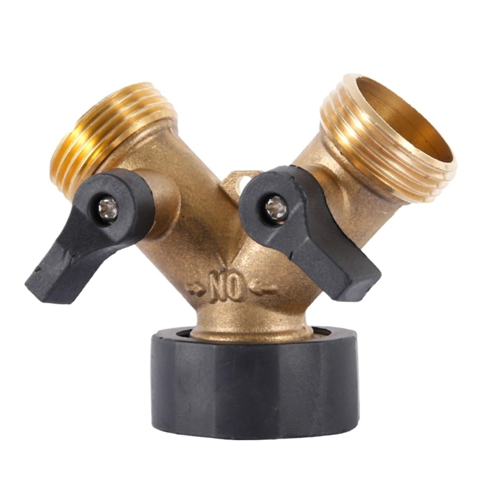 Evwgnpqrv Gold-Eu Faucet Hose Splitter, Brass Gardenhosesplitter 2Pcs 3/4Inch Y Adjustableswitch Wateradapter2way Outdoorgold