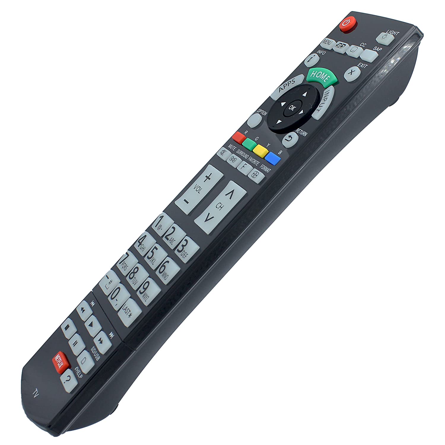 Telecomando Universale N2QAYB000862 Per TV Panasonic Serie TC-P, TC-65AX - Sostitutivo, Pronto All'uso, Garanzia 12 Mesi