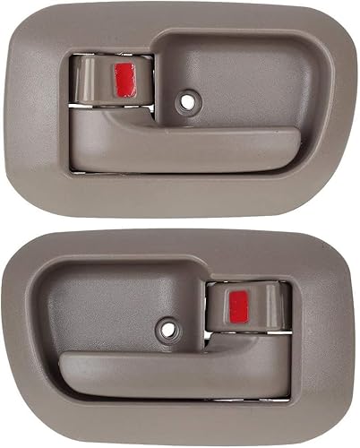 1 par de manijas de puerta interiores compatibles con Toyota Sienna 1998 1999 2000 2001 2002 2003, sustituye a OE 80533 80504, marrón