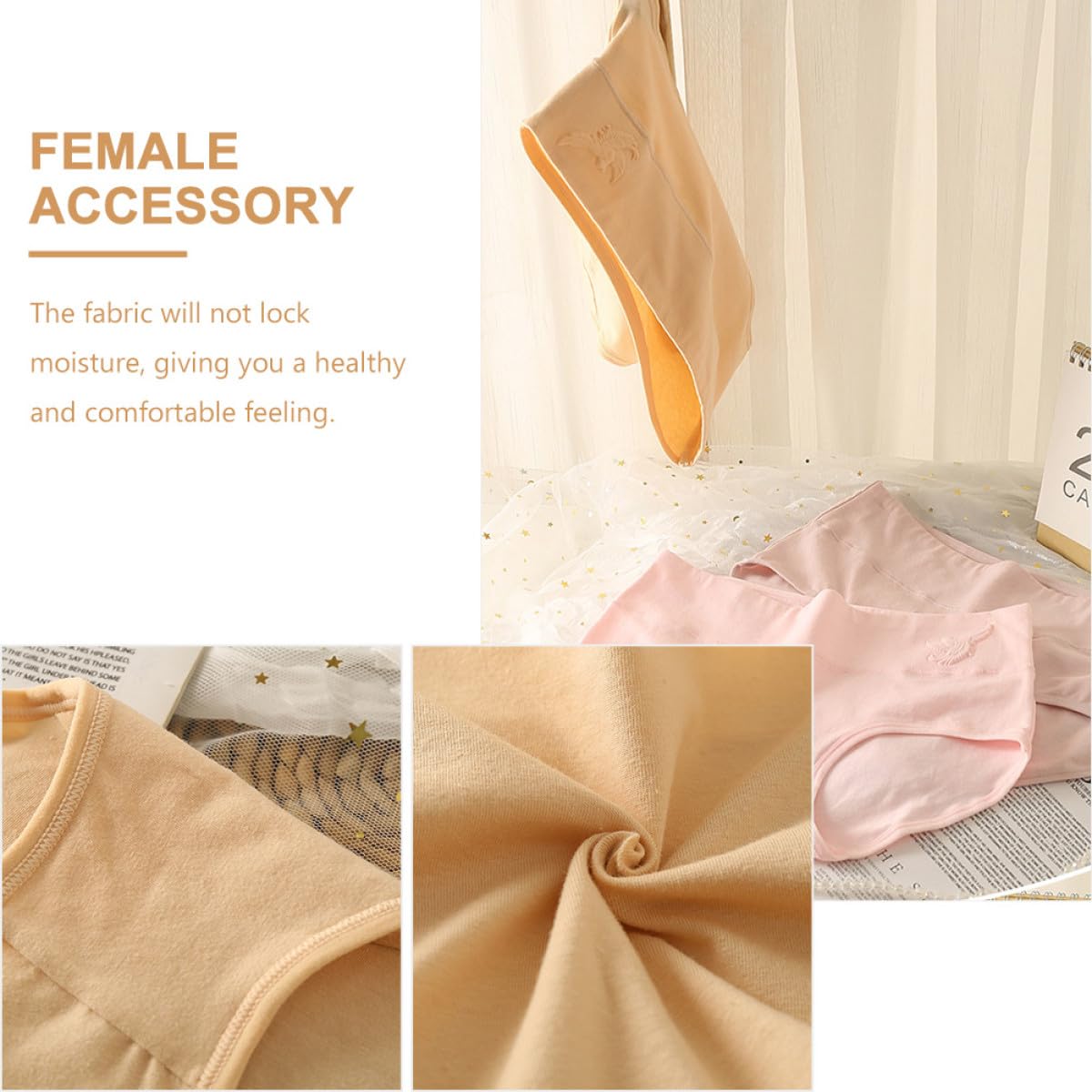 Hemobllo Slip Brasiliana Donna Vita Alta 4 Pezzi in Cotone Elasticizzato