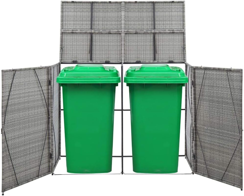 Canditree Outdoor Storage Shed, Trash Cans Garbage Bin Shed