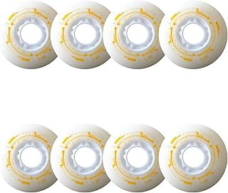 JHKJ 8 Pack Inline Skate LED Light Up Wheels 90A Light Up Inline Skate Wheels 72mm 76mm 80mm Luminous Flash Inline Skate Replacement Wheels