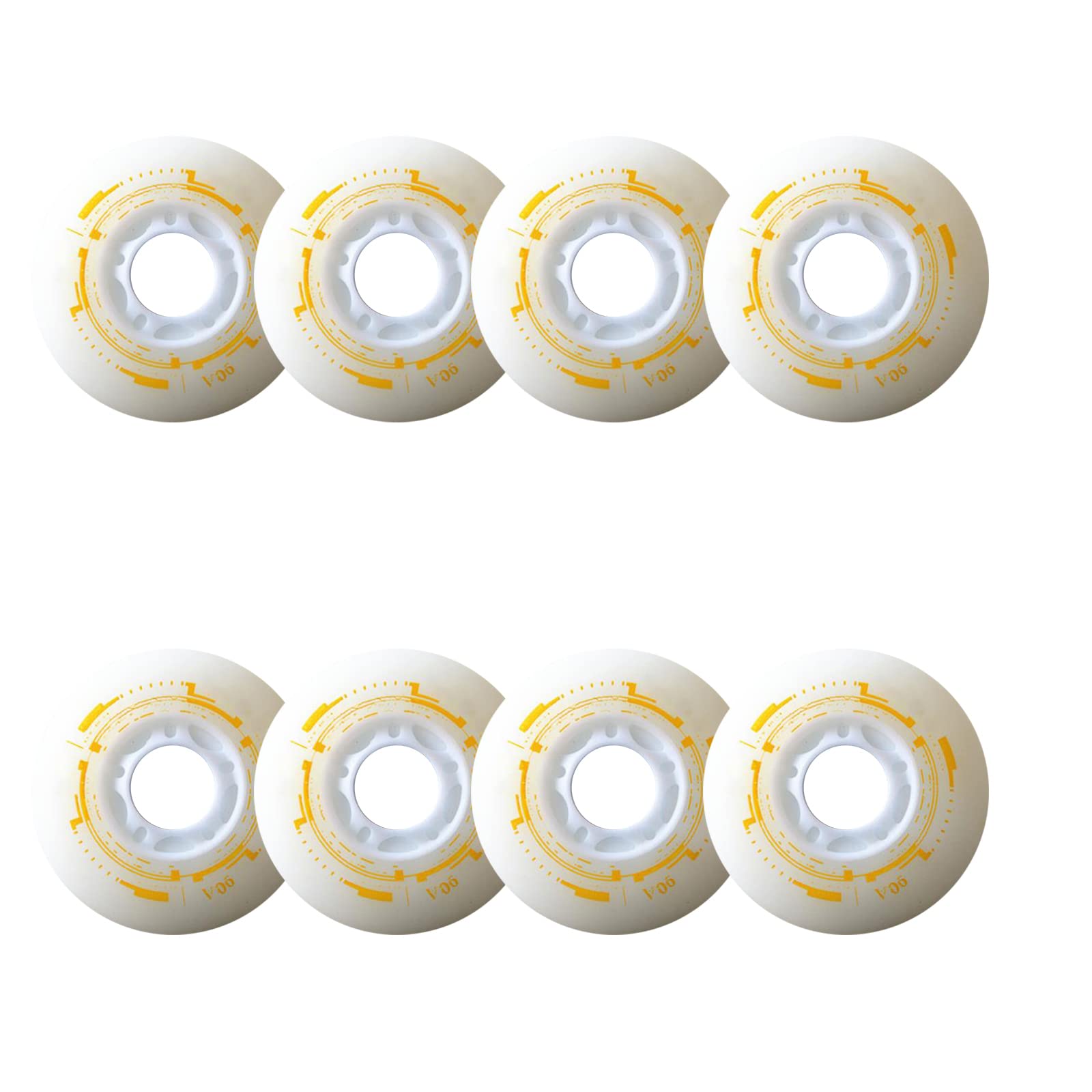 Genérico Ruedas de Repuesto para Patines en Línea Exterior Interior Paquete de 8 Ruedas con Luz Led de 90 A, 72 mm, 76 mm Y 80 mm, con Flash