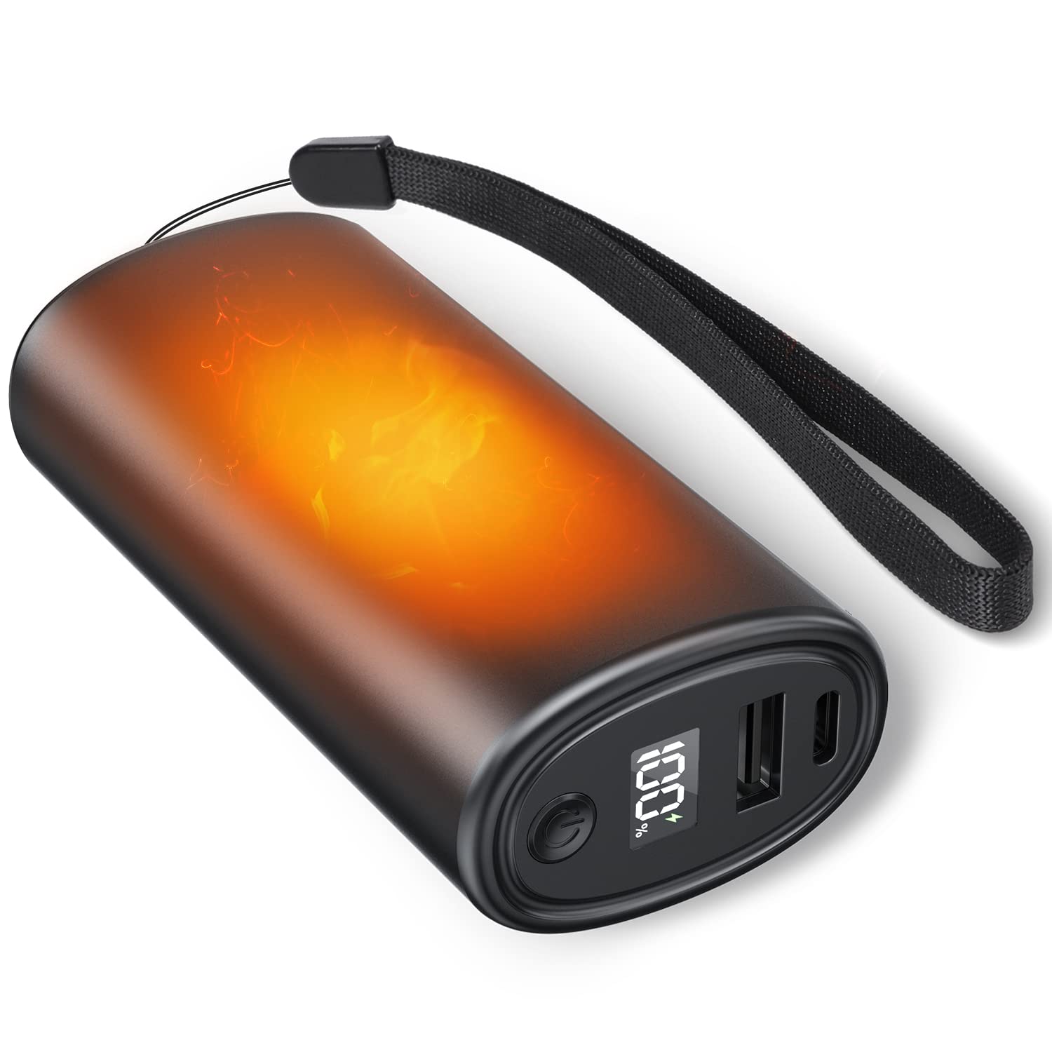 Aluan Hand Warmers Rechargeable, Portable Electric Hand Warmer 10000mAh Power Bank, Double-Sided Long-Lasting Heater with Digital Display for Winter Outdoors, Camping, Hiking, Raynauds