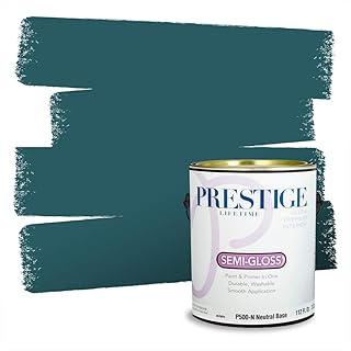 PRESTIGE Paints P500-N-5011-8VP Paint and Primer In One, Classic Teal, 1...