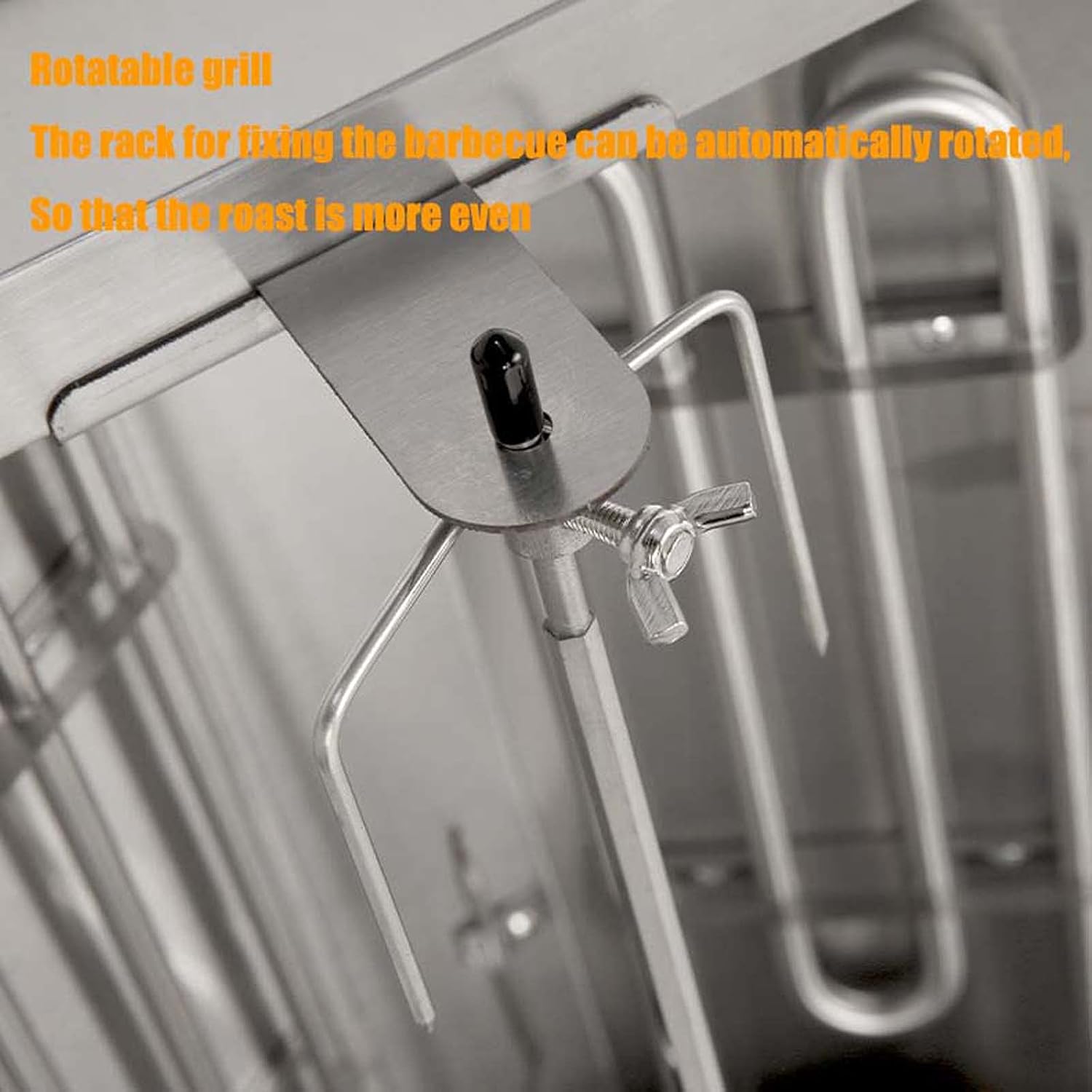 KnoRRs Electric Vertical Broiler Barbecue Machine, Smoke Free Kebab Rotisserie Kit, Detachable Grill Rotisserie Machine for Home, 360 ° Roatation Barbecue Machine