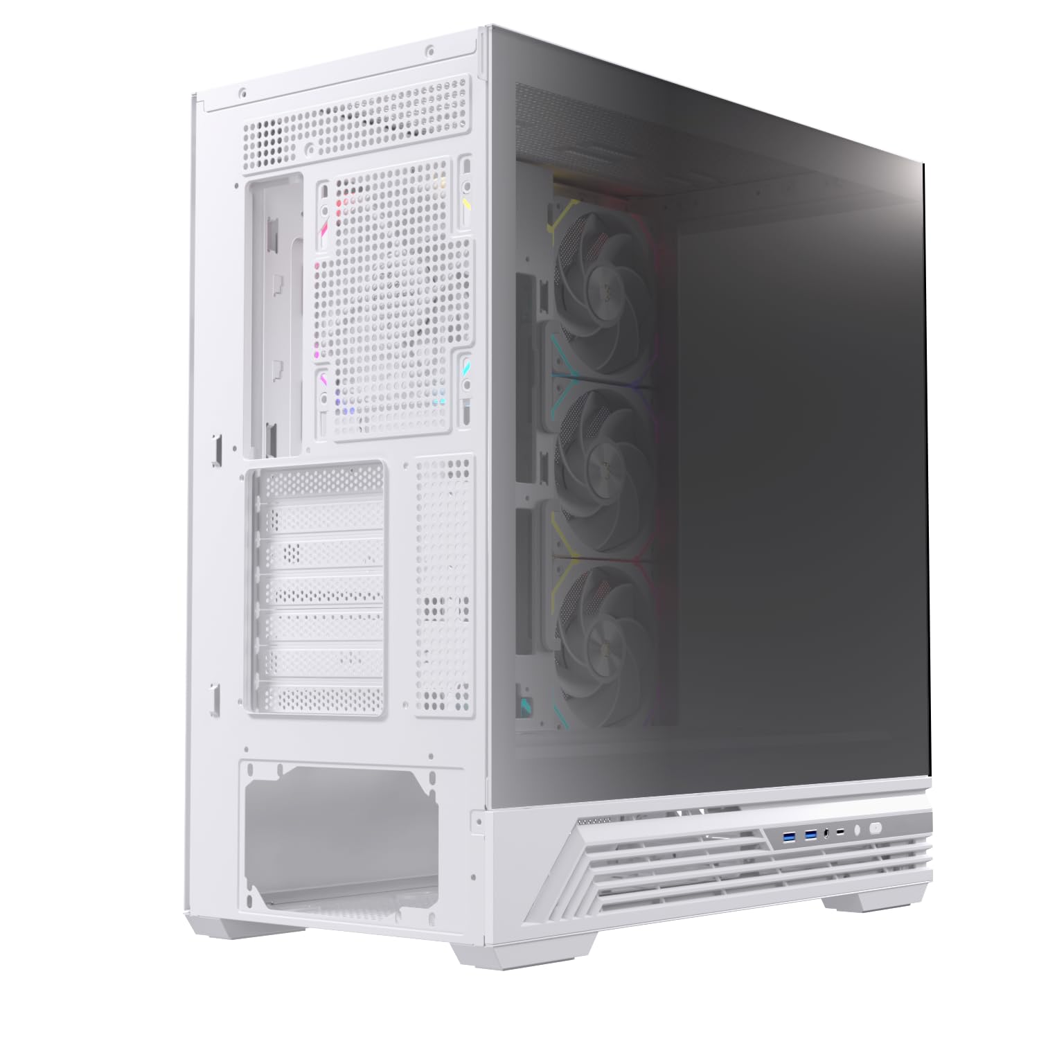 Prisma S800 RGB Caja de PC para Gaming, Soporte para 10 Ventiladores de 120mm, Refrigeración Líquida de 360mm (RGB Blanco)