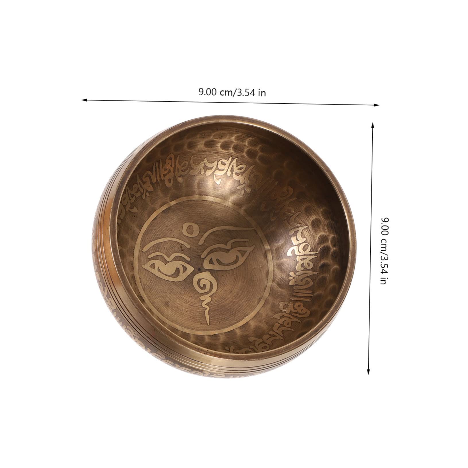 1 Set Ciotola Himalaya Ciotola per yoga Ciotola tibetana buddista Buddha Rame Buddismo Ciotola Ciotole tibetane per principianti Ciotola per meditazione Yoga Decor Ciotole sonore Nepal Panno multif