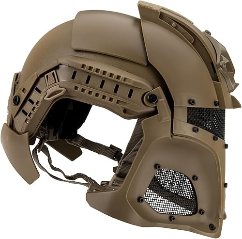 Miniatura 3 de AMA Interstellar Battle Trooper Full Face Airsoft Helmet with Exchangeable Lens
