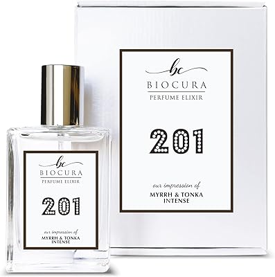 BIOCURA BC Perfume 201 Inspired by Jo M Myrrh & Tonka Intense For Women & Men Replica Fragrance Dupes Eau de Parfum Spray Bottle 1.7 Fl Oz/50ml-X1