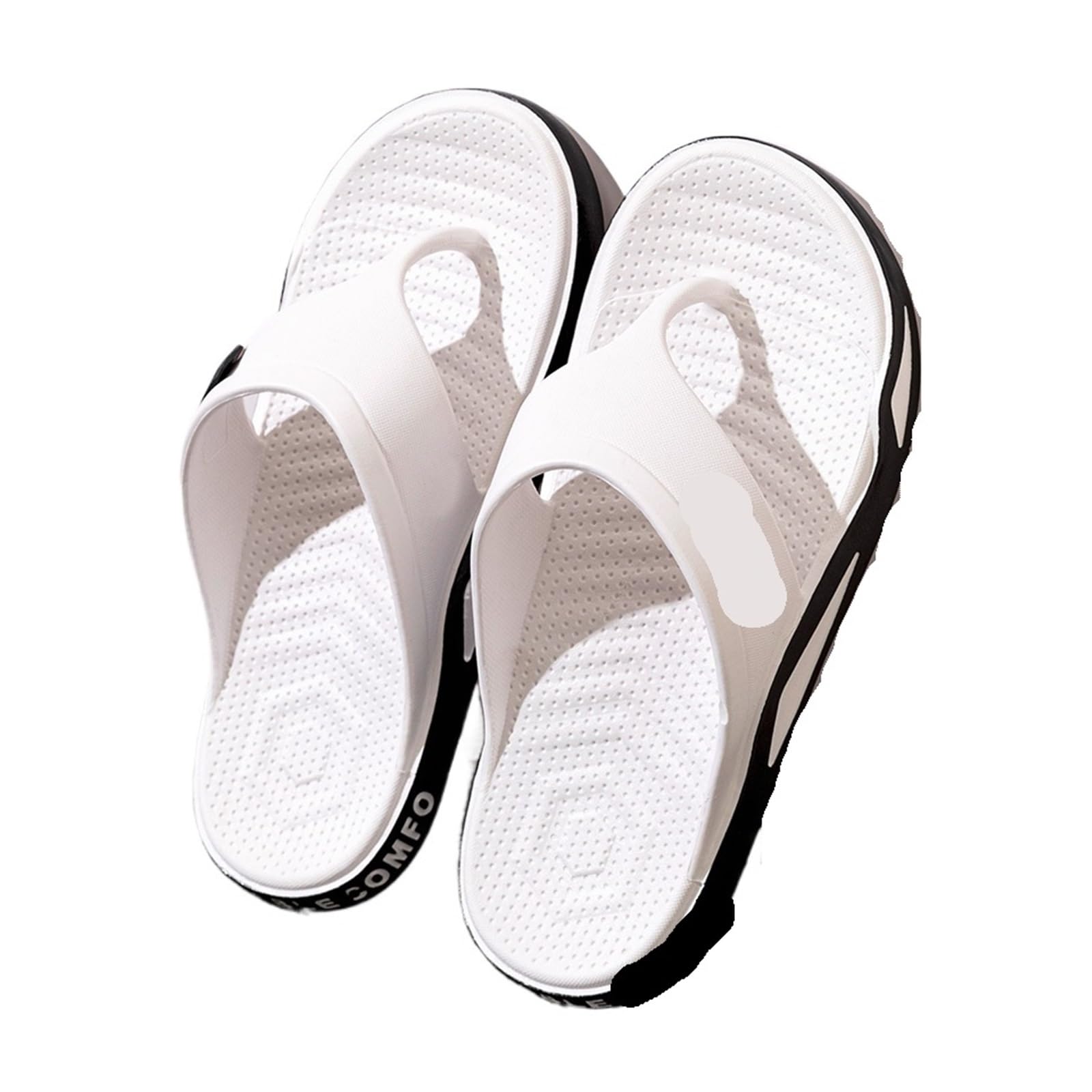 Chanclas unisex de moda verano for interiores y exteriores, sandalias playa | White,42