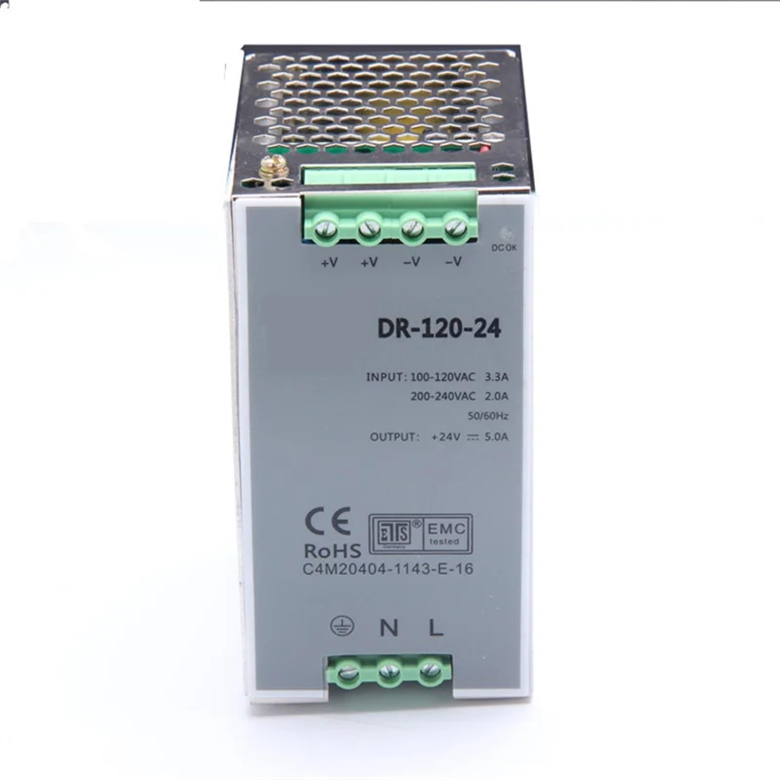Convertisseur de tension DR-120-12 alimentation 12V rail DIN pour faux plafond LED