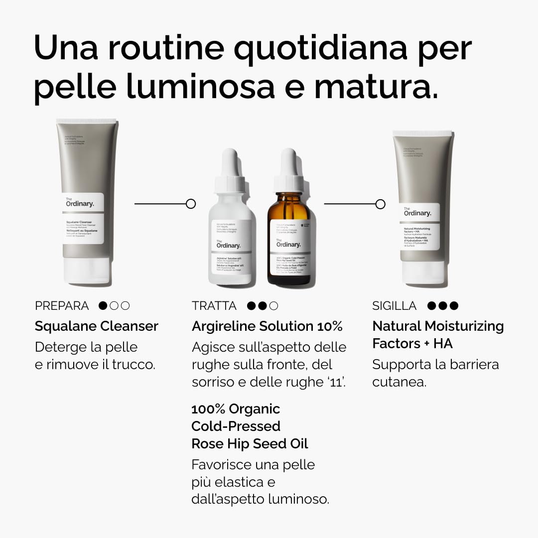 The Ordinary Argireline Solution 10%, Siero viso, Indicato per ridurre l’apparenza delle linee sottili, 30ml