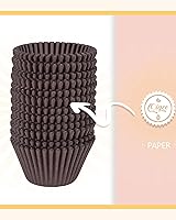 Vista 4 de qiqee 300 Count Jumbo Cupcake Liners Coffee Muffin Liners Food Grade Jumbo Size Baking Cups Paper No Smells（Large Size）