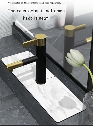 Miniatura 6 de Grifo de fregadero de cocina a prueba de salpicaduras, tapete absorbente para grifo de fregadero de tierra de diatomeas, tapete de secado, para
