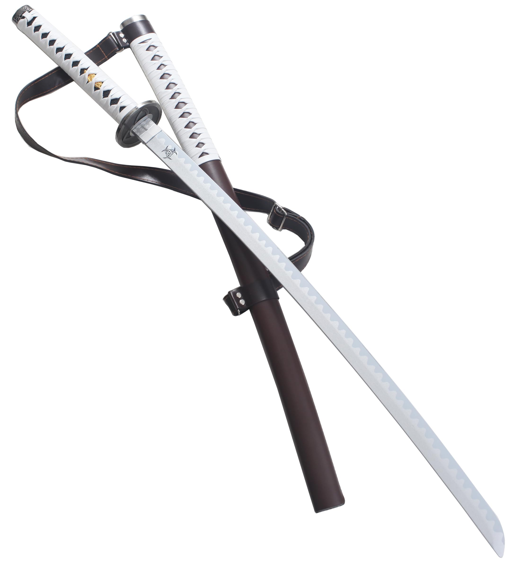 Katana en Bois Michonne - Épée Sabre pour Décoration et Cosplay Zombie avec Présentoir