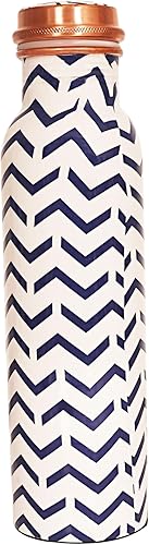 Miniatura 6 de Botella de agua de cobre 100% de 34 onzas1 litro, hecha a mano, a prueba de fugas, para beber con beneficios de salud ayurvédica para deportes,