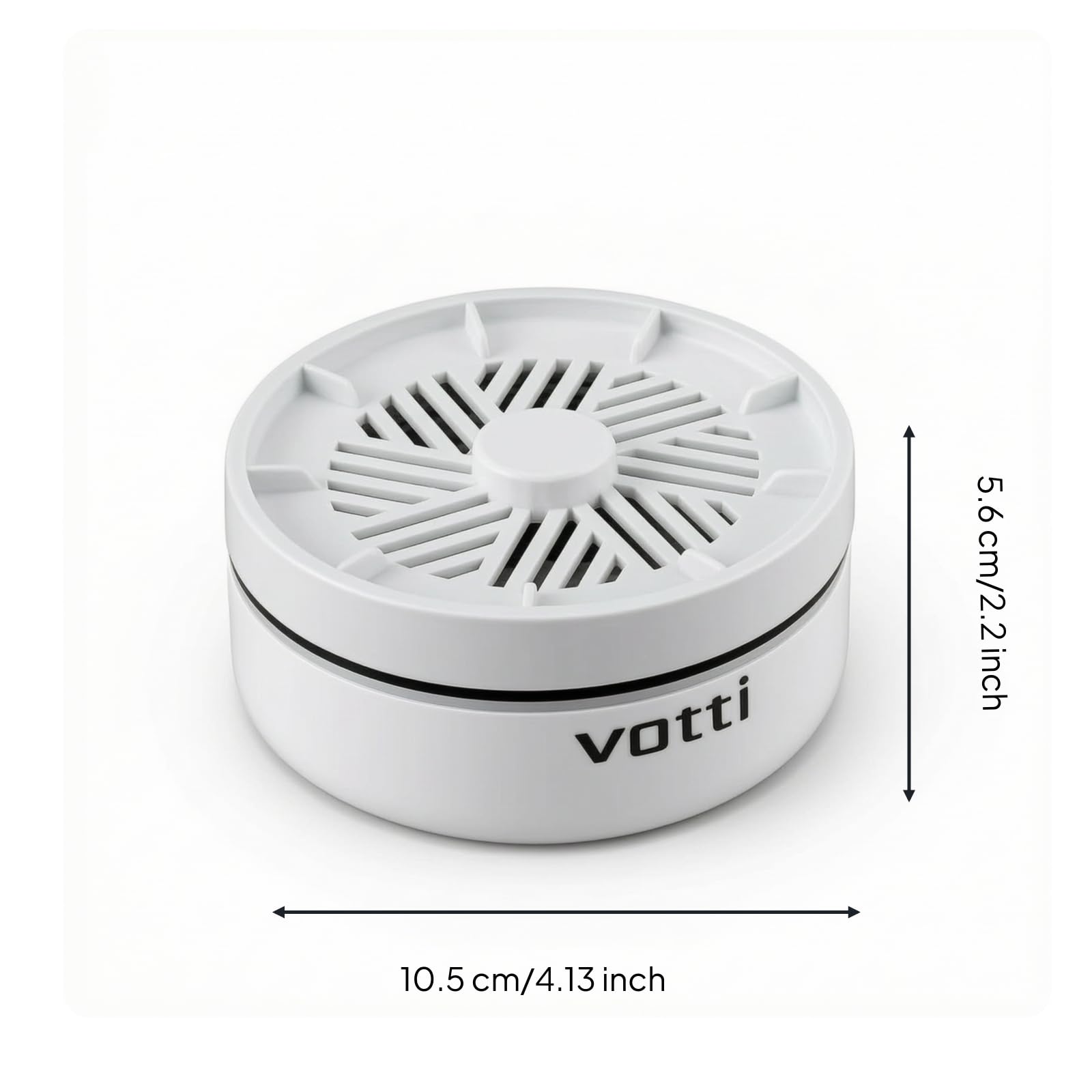 rockible Pulitore Industriale Purificatore Alimentare Dispositivo Lavaggio Verdure Purificatore Frutta Detergente Cucina in Titanio E Plastica Impermeabile, Array, Bianco Vivace