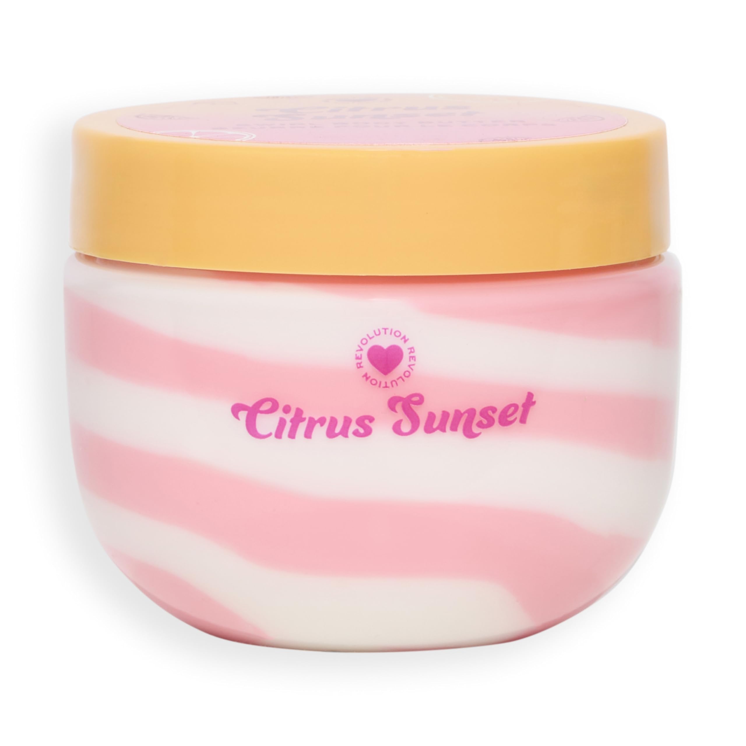 I Heart Revolution Citrus Crush Swirl Body Cream, Moisturiser with Vitamin C, Shea Butter & Orange Extract, Vegan, 150g